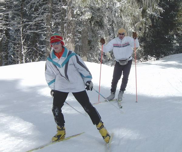 Chambon sur Lignon (TE - 16) février 2006 ski de fond père & fils